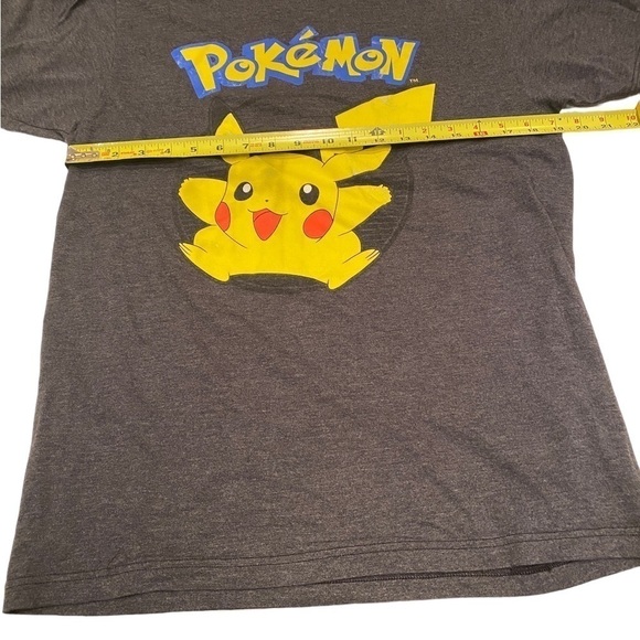 Pokemon T Shirt Officially Licensed Pokemon Pikachu Shirt Crewneck Black- Medium - Picture 13 of 13